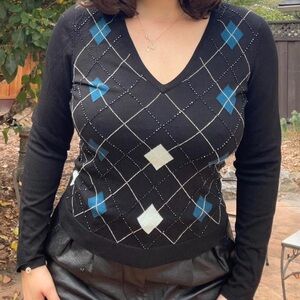 INC Argyle Sweater